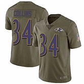 Nike Ravens 34 Alex Collins Olive Salute To Service Limited Jersey Dzhi,baseball caps,new era cap wholesale,wholesale hats